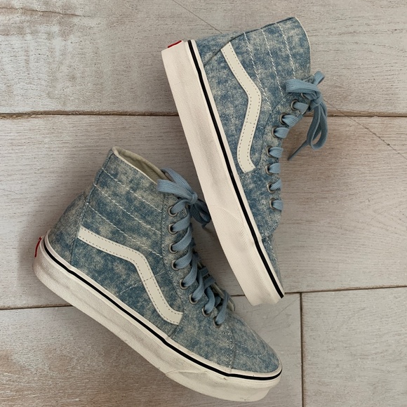 New Vans SK8-Hi Tapered Denim Sneakers Size 7 - Picture 2 of 8